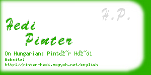 hedi pinter business card